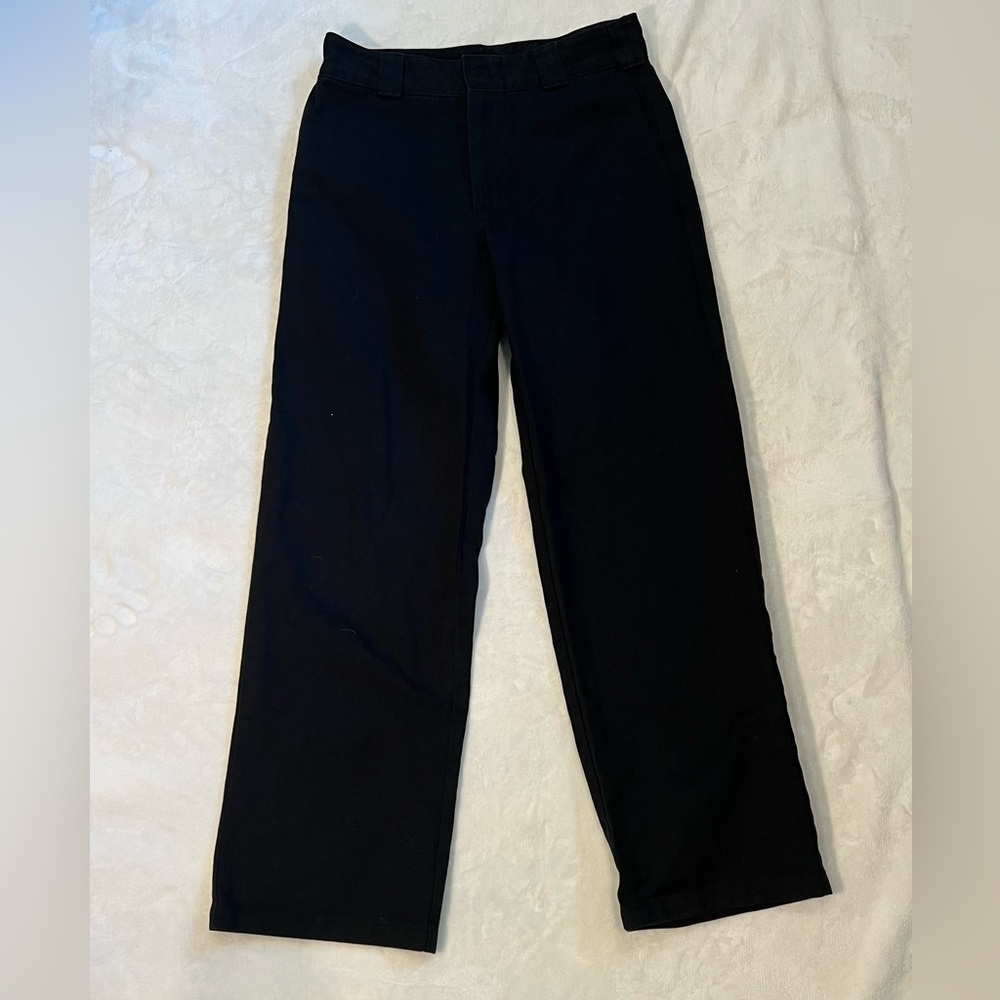 Dickies High Rise Worker Crop Rolled Hem Pants